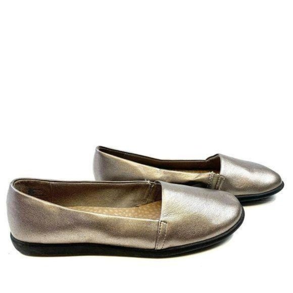 Dr Scholl's Truly Pewter Memory Foam Comfort Flats - Picture 1 of 6